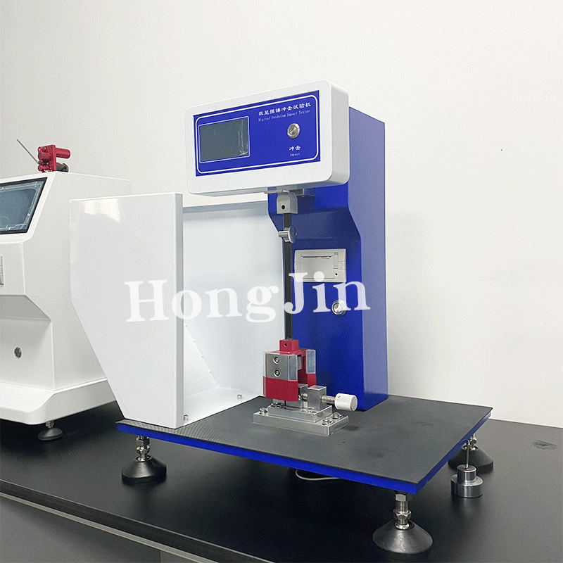 Hong jin LCD Digital Display Cantilever Beam Impact Testing Machine Ceramic Pipe Plastic Pendulum Impact Testing Machine