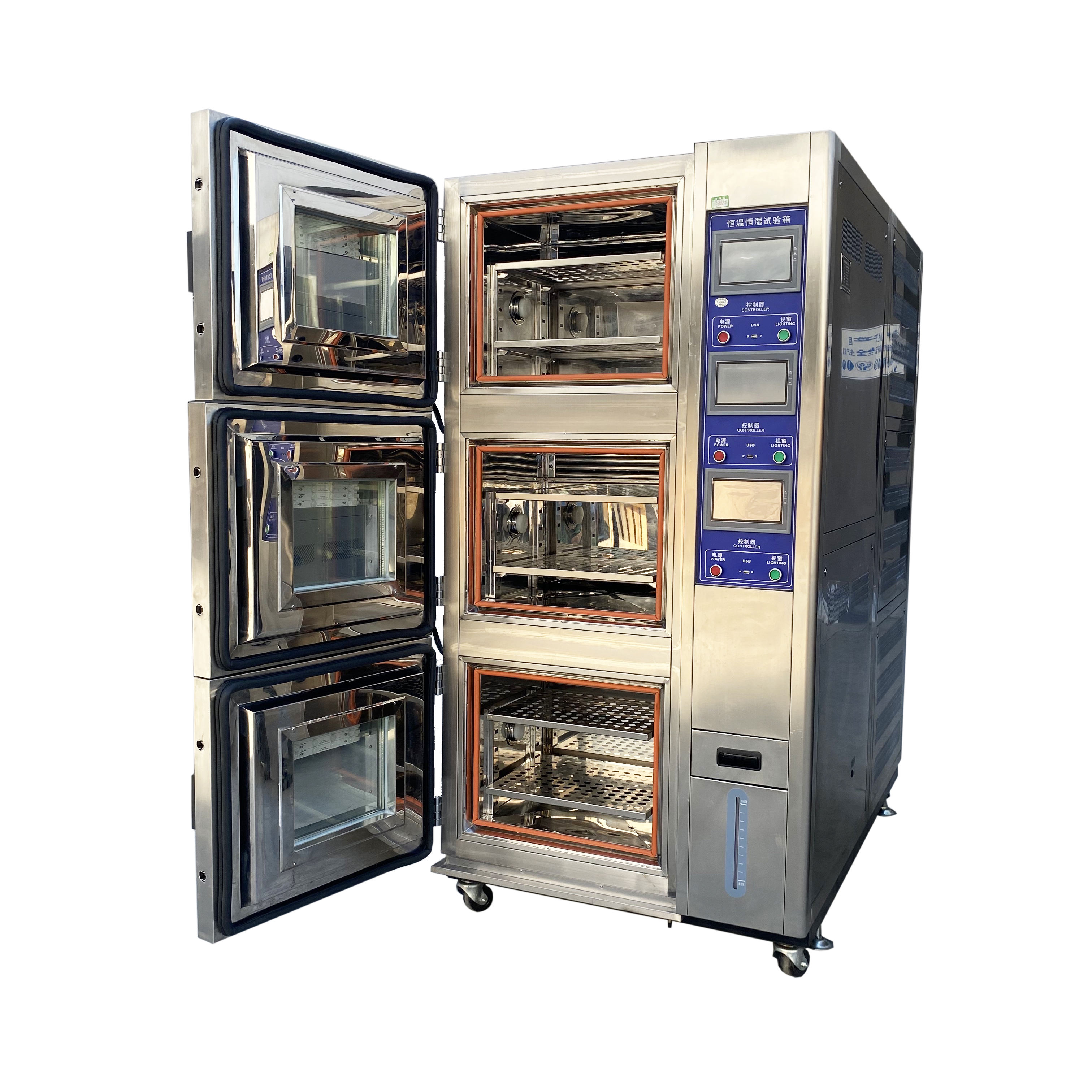 Hongjin Three-Cavity Temperature Test Chamber Stability Programmable Temperature Humidity Test Chiamber For Leather