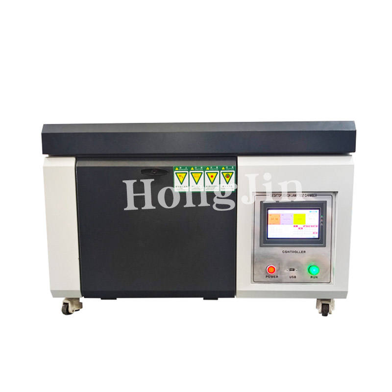 Hong jin Iso4892-2 Astm D4459 Mini Small Xenon Lamp Weather Resistance Aging Test Box Desktop Xenon Light Aging Test Box